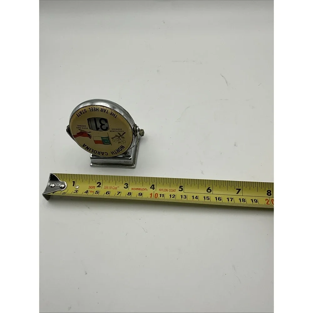 Vintage Souvenir North Carolina Show Me State Perpetual Flip Metal Desk Calendar